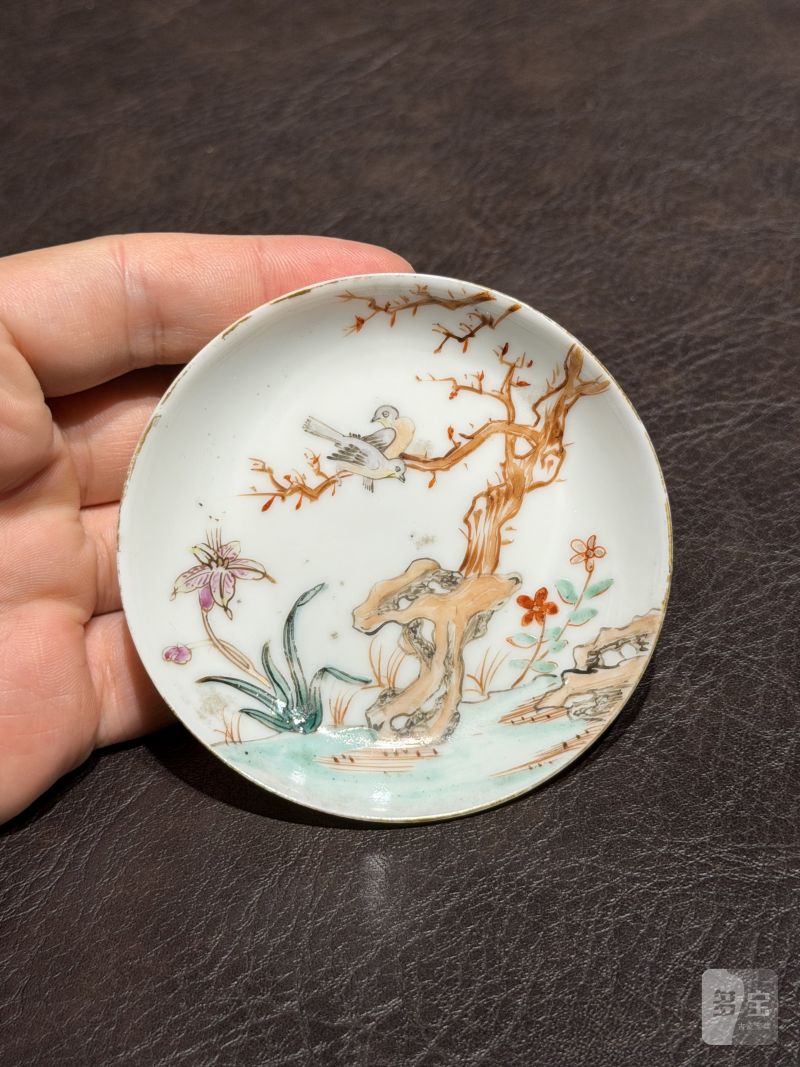 清乾隆 粉彩花鸟纹茶具一套25件 - 图91